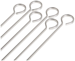 Norpro Stainless Steel Skewers with food on grill