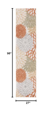 Nourison Aloha Area Rug detail of floral pattern