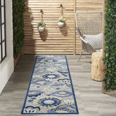 Nourison Aloha Blue Grey 2'3" x 10' Area Rug front view