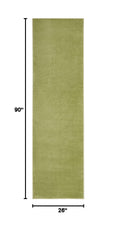 Nourison Essentials Green Area Rug 2'2" x 7'6" on a patio