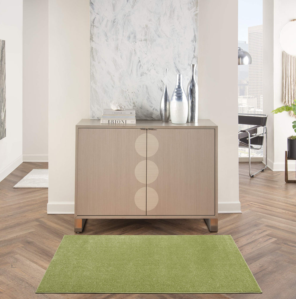 Nourison Essentials Green Area Rug 3' x 5' front view