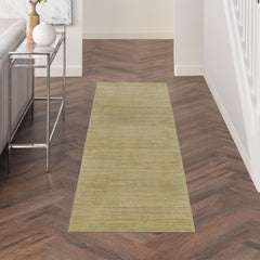 Nourison Essentials Green Gold Outdoor Rug front view