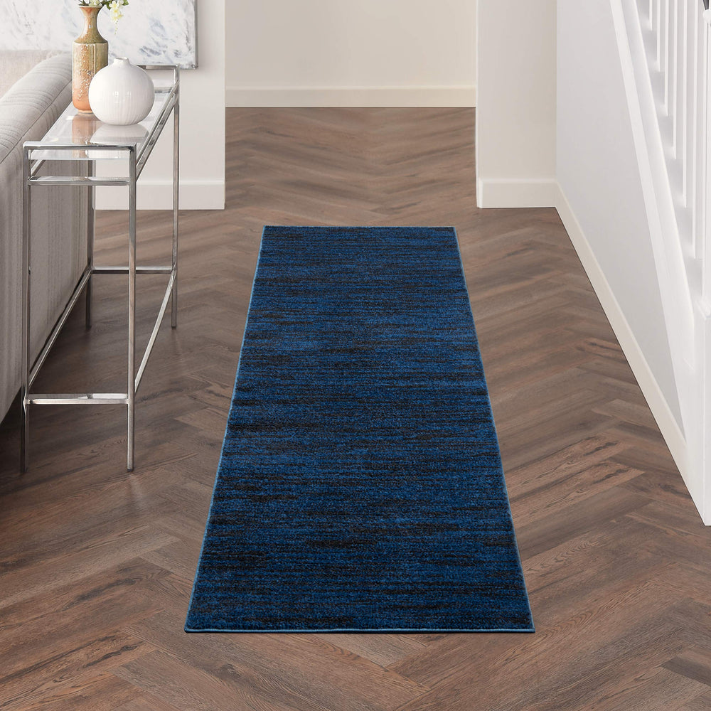 Nourison Essentials Midnight Blue Area Rug side view
