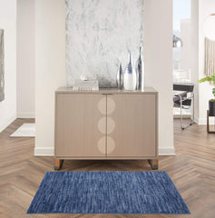 Nourison Essentials Navy Blue Area Rug 3' x 5' front view
