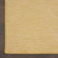 Nourison Positano Yellow Outdoor Runner Rug, lifestyle scene on patio