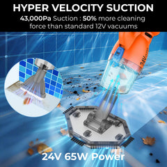 NOVOQUE 24V Handheld Pool Vacuum with filtration system
