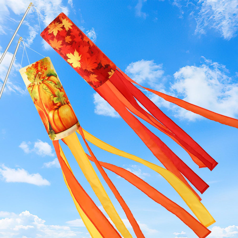 NOVWANG 40 inch fall windsock featuring a pumpkin design