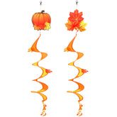NOVWANG Fall Wind Spinner orange pumpkin design front view