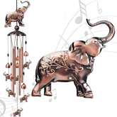 Nowpis Elephant Wind Chimes with copper finish, front view