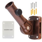 NQ Adjustable Flag Pole Holder front view in brown