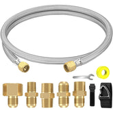 NQN 6FT high pressure propane hose extension with brass fittings