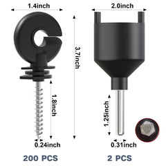 NQN Electric Fence Insulator close-up of screw design