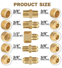 NQN propane hose with various adapter fittings