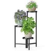 NQW 3 Tier Plant Stand BlackDisk front view