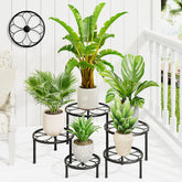 NQW 5-Pack Flower Pot Stands black display with varying heights