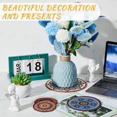 Nuanchu Boho Plant Coasters in a stack showcasing different sizes