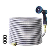 Numwot 75FT stainless steel garden hose with nozzle