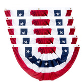 NUOLAN 2x4 Ft American Pleated Fan Flag front view