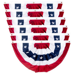 NUOLAN American Bunting Flag 2x4 ft front view with grommets