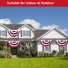 NUOLAN American Bunting Flag displayed on a porch