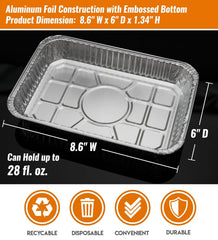 NUPICK 30 Pack Drip Pans stacked for storage