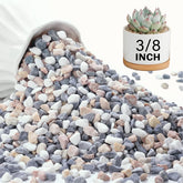 NUPICK 6 lb decorative pebbles mixed colour close-up