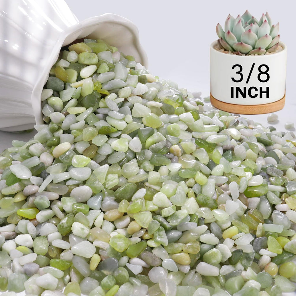 NUPICK 6 lbs jade decorative pebbles front view