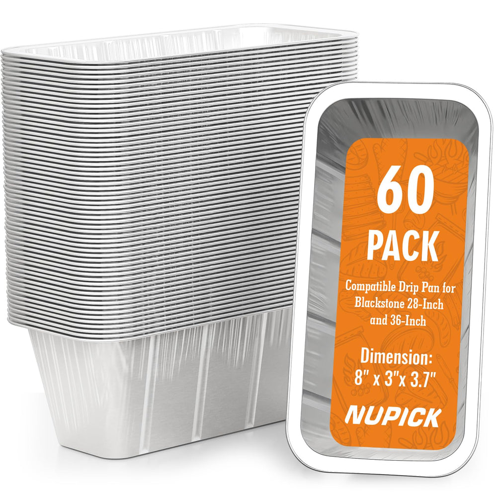 NUPICK 60 Pack Grease Cup Liners for Blackstone front view
