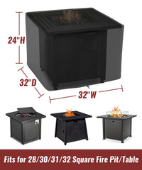 NUPICK fire pit cover showing elastic bottom hem