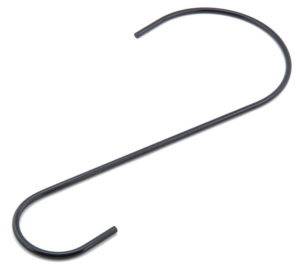 NX Garden 12 Inch S Hook front view, black metal design