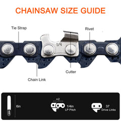 O-CONN Mini Chainsaw Chain 6-Inch side view
