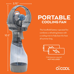 O2COOL misting fan packaging