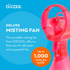 O2COOL misting fan side view with mist feature