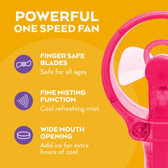 O2COOL portable misting fan in a tote bag
