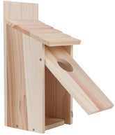 OceeK Cedar Bird House front view with slant roof