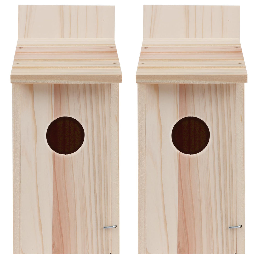 OceeK Cedar Birdhouse front view with slant roof