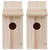 OceeK Cedar Birdhouse front view with slant roof