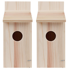 OceeK Cedar Birdhouse front view with slant roof