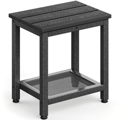 ODK Outdoor Double Side Table black front view