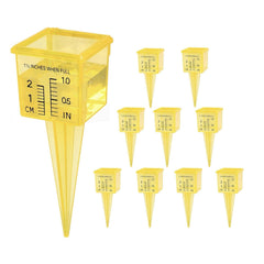 ODOME 10PCS rain gauges front view in bright yellow
