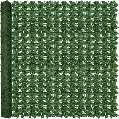 ODTORY Artificial Ivy Privacy Screen Panel front view with green ivy leaves