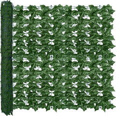 ODTORY Artificial Ivy Privacy Screen Panel front view with green leaves