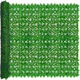 ODTORY Artificial Ivy Privacy Screen Panel front view with light green leaves
