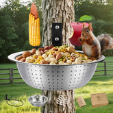Ofasixx Squirrel Feeder with removable stainless steel bowl