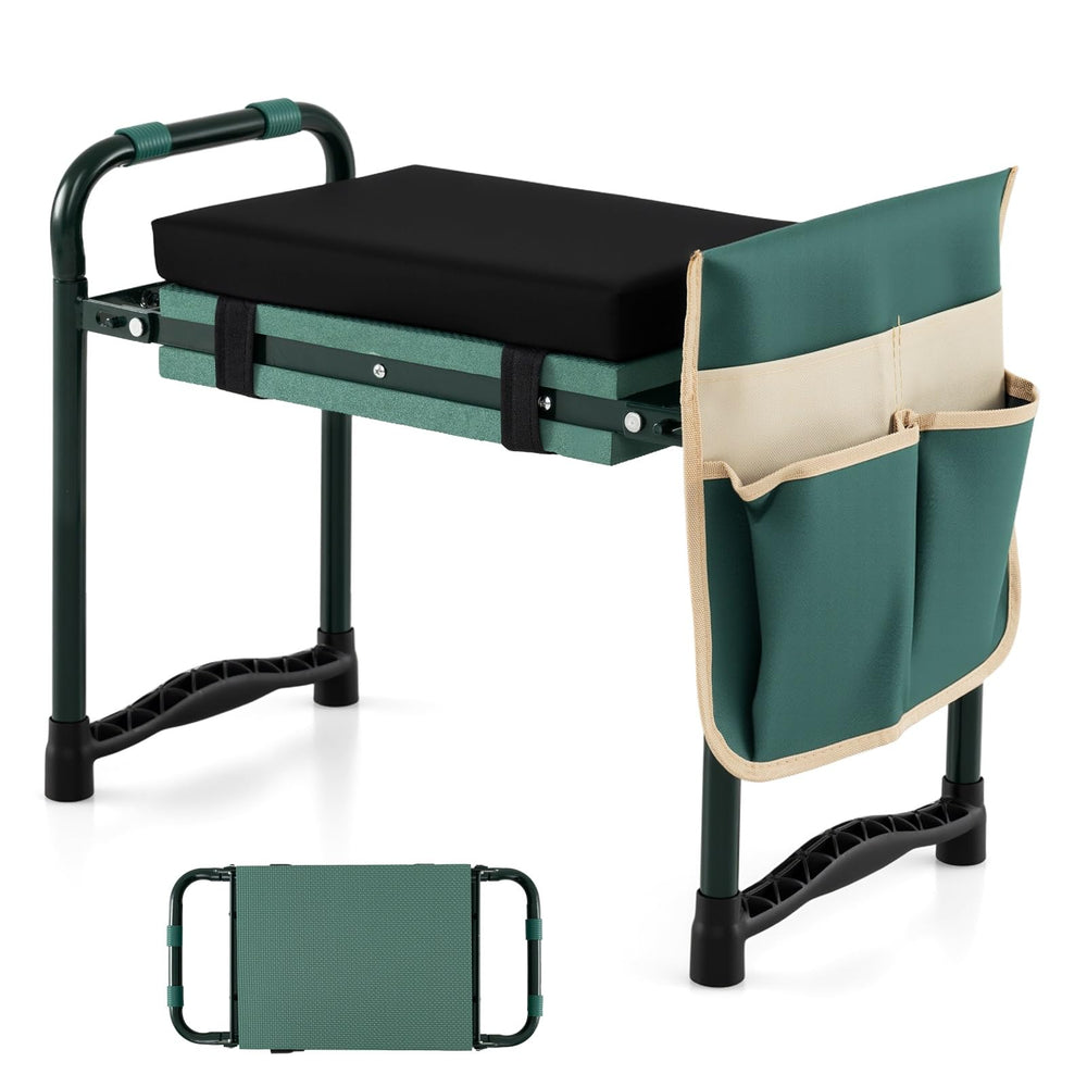 OFFICEJOY Garden Kneeler and Seat with EVA foam pad, green