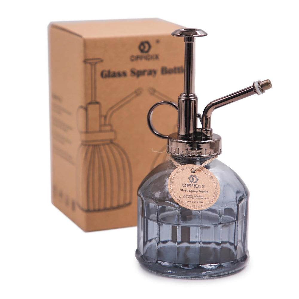 OFFIDIX Glass Plant Spray Bottle E-Grey front view