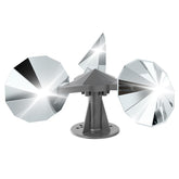 OFFO Bird Reflector Wind Spinner front view with silver blades