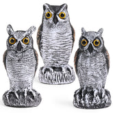 OFFO realistic owl statue front view, hand-painted with feather texture