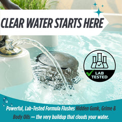 Oh Yuk Healthy Hot Tub Cleaner bottle with label details