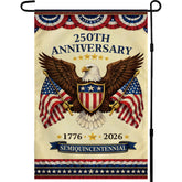 OHOME 250th Anniversary Garden Flag front view with eagle design